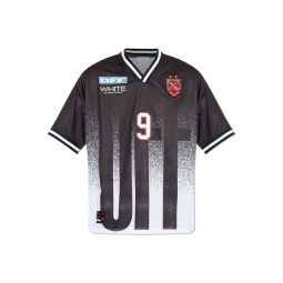 오프 화이트 그라데이션 효과 V넥 티셔츠 OMAD00SF25JER004