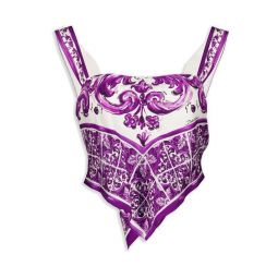 Dolce   Gabbana 마졸리카 프린트 탑 F7BB0THI1T1