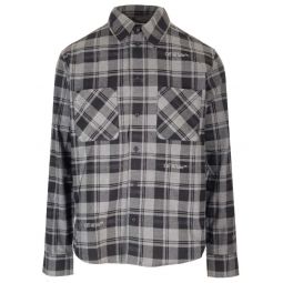 오프화이트 로고 자수 체크 셔츠 OMGE030F23FAB001