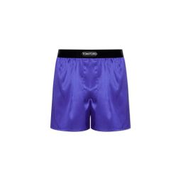 Tom Ford 로고 허리밴드 스트레치 새틴 복서 T4LE410100