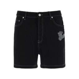 Off White 90s 로고 데님 반바지 OMYC022S24DEN001