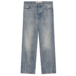 발렌티노 가라바니 로고 패치 스트레이트 레그 진 7V0DE05AB5F