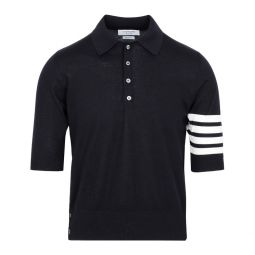 Thom Browne 4 바 스트라이프 니트 폴로 셔츠 MKP048AY1014