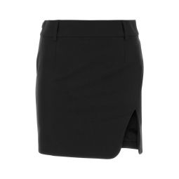 오프화이트 하이웨이스트 테일러드 미니 스커트 OWCU005F23FAB001