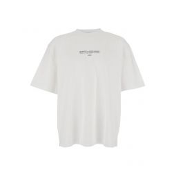 Off White 슬로건 프린트 크루넥 티셔츠 OMAA120F25JER011