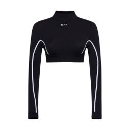 Off White 오프 스탬프 크롭 탑 OWVB046C99KNI001