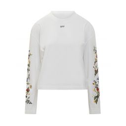 오프 화이트 애로우 플라워 긴팔 티셔츠 OWAB038F25JER001