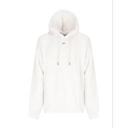 미색 그래픽 프린트 드로스트링 후디 OMBB085F24FLE00A