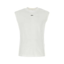 Off White 로고 프린트 크루넥 탱크탑 OMAC027C99JER001