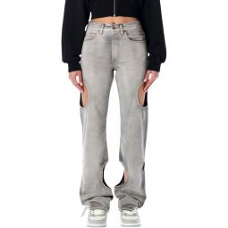 오프화이트 미티어 컷아웃 진 OWYA06AF25DEN001