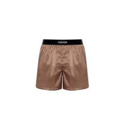 Tom Ford 로고 허리밴드 스트레치 새틴 복서 T4LE410100