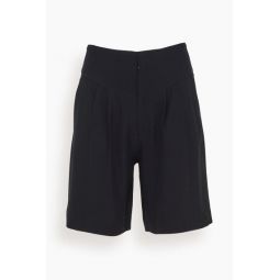 Pleat Shorts in Black
