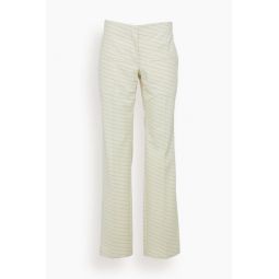 Front Pocket Straight Trousers in Ivory