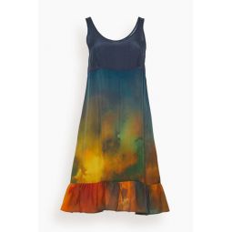 Tank Slip Dress in Tie-Dye Print