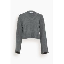 Solana V-Neck Sweater in Thunder