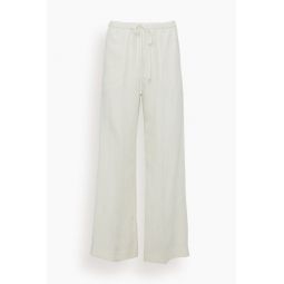 Fluid Drawstring Trousers in Off White