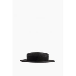 Bridgette Boater Hat in Black