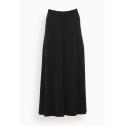 Fluid Jersey Skirt in Black