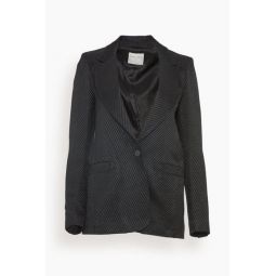 Diagonal Structure Couture Jacket in Noir