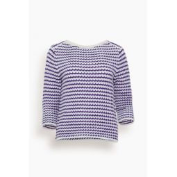 Playful Softness Pullover in Purple Blue White Mix