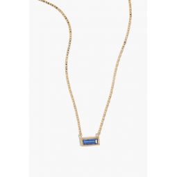 Blue Kyanite Valentino Chain Necklace in 10kt Yellow Gold