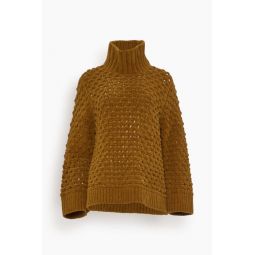 Crochet Feeling Pullover in Gold Brown
