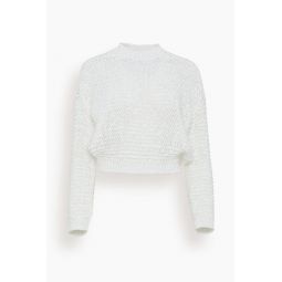 Chamois Tape Roundneck Sweater in White