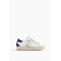 Hi Star Leather Sneaker in White/Dark Blue