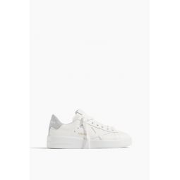 Pure Star Sneaker in White/Silver
