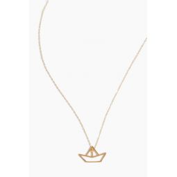 Boat Necklace in Yellow Gold