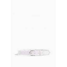 Telly Belt in White/Silver