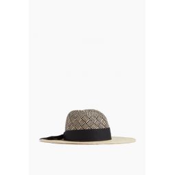 Jeanne Patterned Hat in Natural/Black