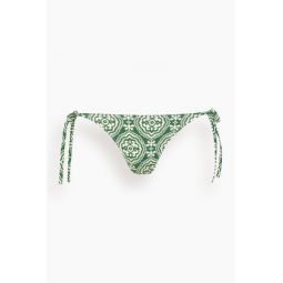 Medallion String Bikini Bottom in Deep Green