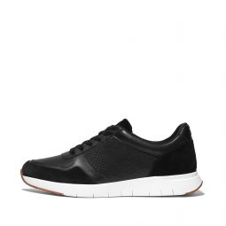 Mens Leather-Mix Sneakers