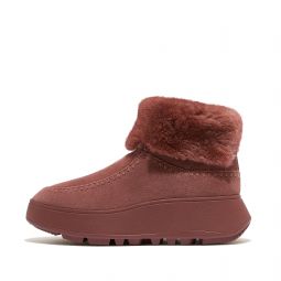 Double-Faced Shearling Flatform Moc Boots