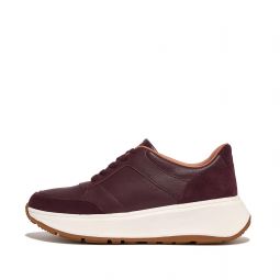 Leather/Suede Flatform Sneakers