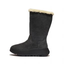 Double-Faced Shearling Leather Flatform Calf Boots