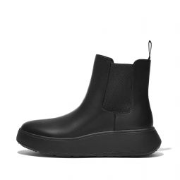Leather Flatform Chelsea Boots