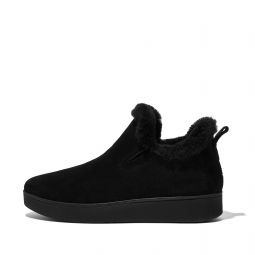 Shearling-Lined Suede Slip-On Sneakers
