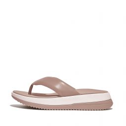 Padded-Leather Toe-Post Sandals