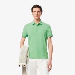 Mens Regular Fit Paris Stretch Pique Polo Men - Green - Lacoste - Polos