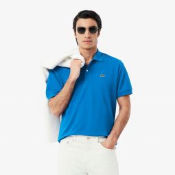 Mens Classic Fit L.12.12 LIGHT Pique Polo Men - Blue - Lacoste - Polos