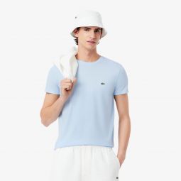 Mens Pima Cotton T-Shirt Men - Blue - Lacoste - T-Shirts