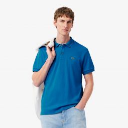 Mens Regular Fit Pima Cotton Polo Men - Blue - Lacoste - Polos