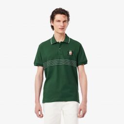Mens Classic Fit L.12.12 Embroidered Shield Polo Men - Green - Lacoste - Polos