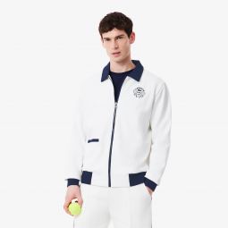 Mens Tennis Heritage Ultra Dry Jacket Men - White - Lacoste - Sweaters & Sweatshirts