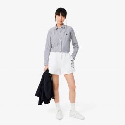 Womens LongPrinted Shorts Women - White - Lacoste - Shorts & Skirts