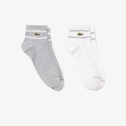 Unisex 2-Pack Striped Socks Unisex - Grey - Lacoste - Socks