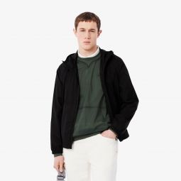 Mens Water-Repellent Nylon Jacket Men - Black - Lacoste - Jackets & Coats