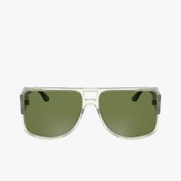 The New Icon Acetate Navigator Glasses Unisex - Green - Lacoste - Sunglasses